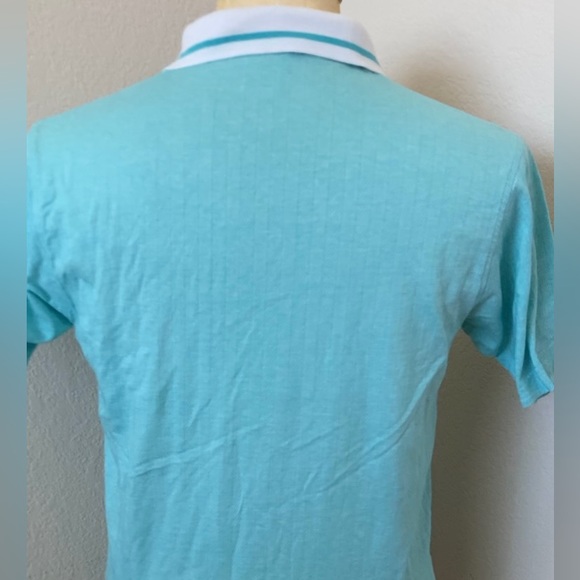 Polo shirt Italian polo shirt slim style polo turquoise color cotton polo - Picture 3 of 6